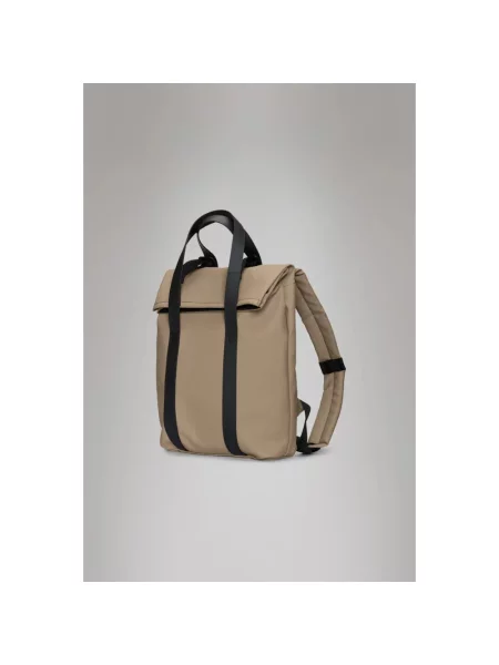 Rains plecak 2 Way Tote Backpack Mini duży gładki beżowy