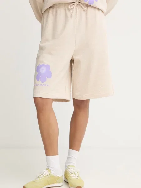 Marimekko pantaloni scurți de trening pentru femei din bej