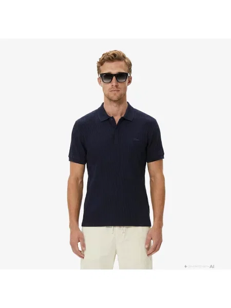 Lacoste Koszulka Polo O Kroju Regular Fit granatowy