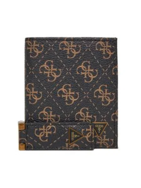 Sada peňaženka a kľúčenka Guess hnedá