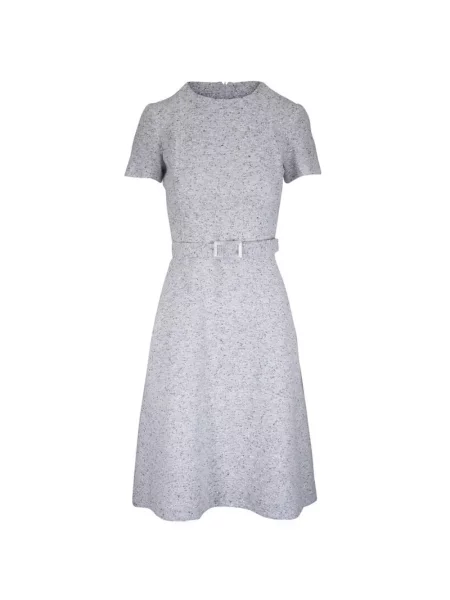 Sukienka midi Kiton tweedowa garniturowa szara