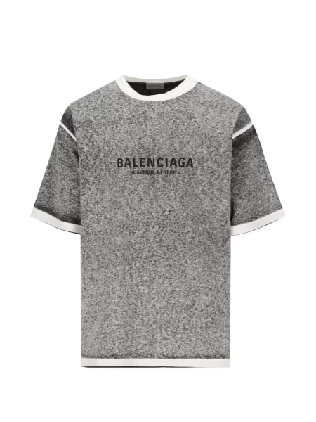 Tricou Balenciaga cu imagine melange gri