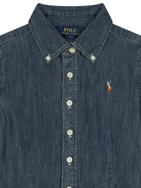 Dětské džínové šaty Polo Ralph Lauren modré
