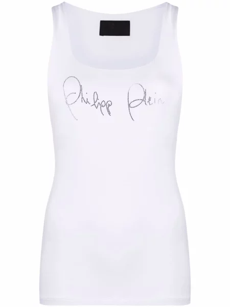 Kryształ górski podkoszulka Philipp Plein biała
