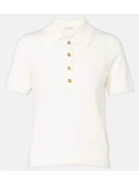 Polo Altuzarra de lână alb