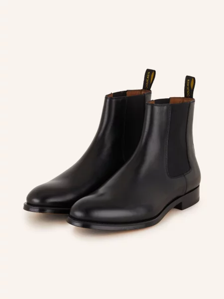 Doucal's Botki Chelsea Beatles schwarz czarne