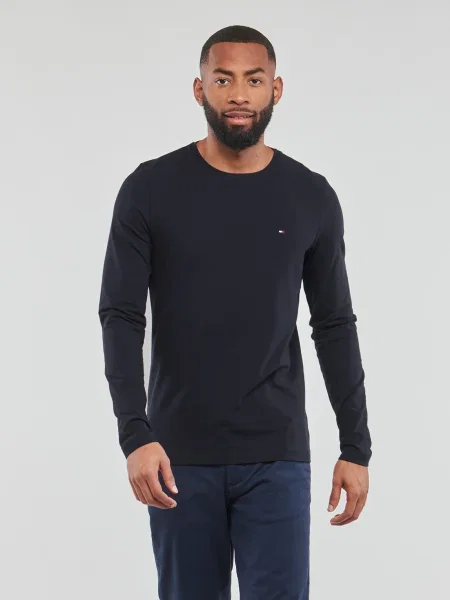 Strečové tričko s dlhými rukávmi Tommy Hilfiger modrá