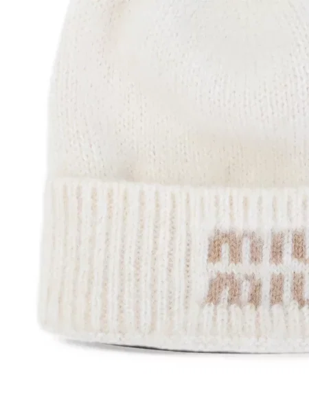 Căciulă Miu Miu de mohair alb