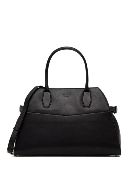 Geantă shopper Guess cu autograf negru