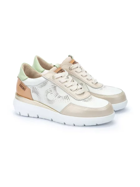 Sneakersy Pikolinos sznurowane skórzane białe