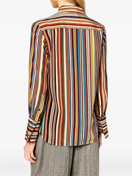 Cămașă Paul Smith de mătase cu dungi