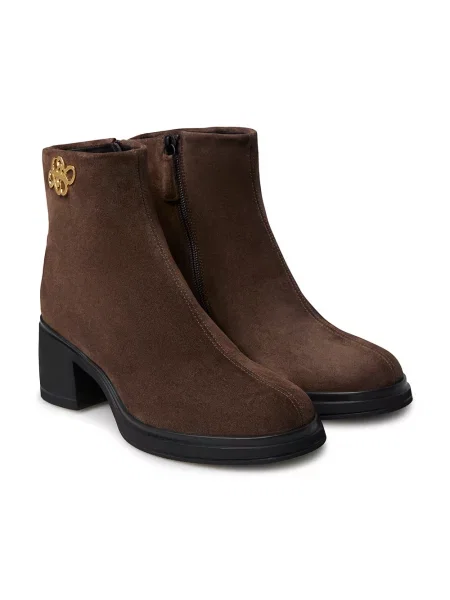 Buty do kostki Loriblu zamszowe brązowe