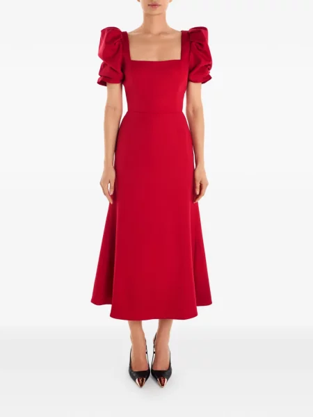 Rochie midi Post Meridiem până la genunchi de costum roșu