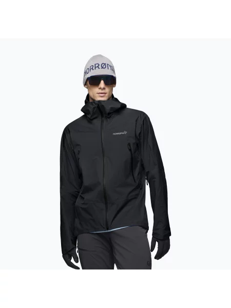 Мъжко яке за дъжд NORRONA Falketind Gore-Tex caviar black черно