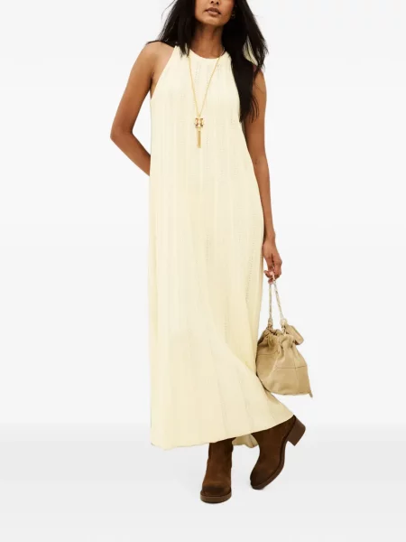 Rochie midi Ba&sh fără mâneci tricotate