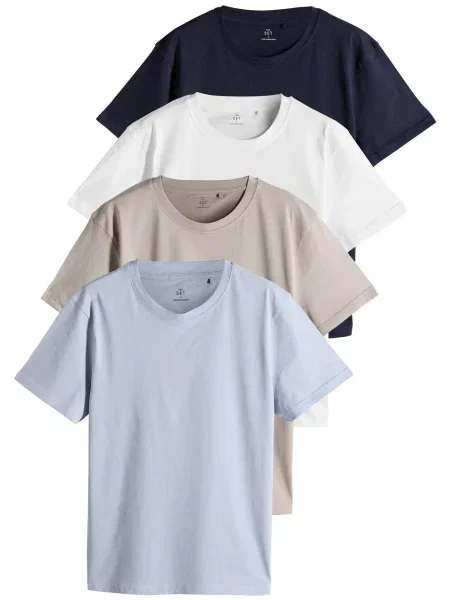 The Set Majica bež / mornarsko plava / svijetloplava bijela