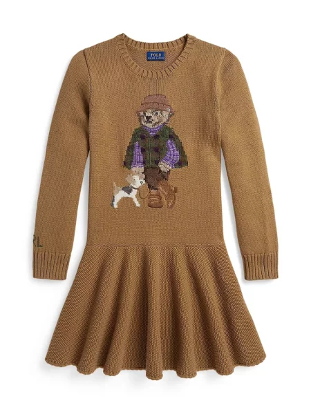 Polo Ralph Lauren розкльошена сукня з бавовною