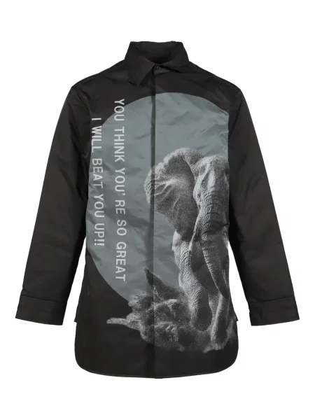 Geacă Yohji Yamamoto cu imagine negru