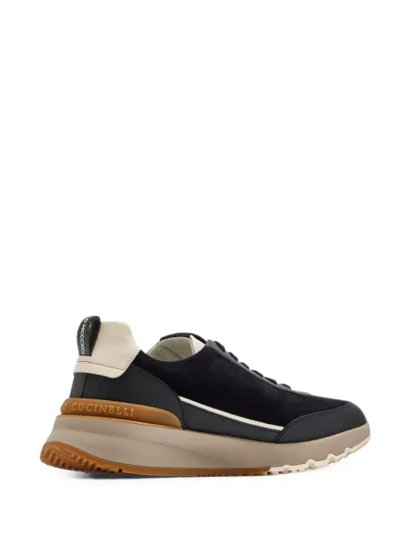 Sneakerși Brunello Cucinelli din piele de căprioară albastru