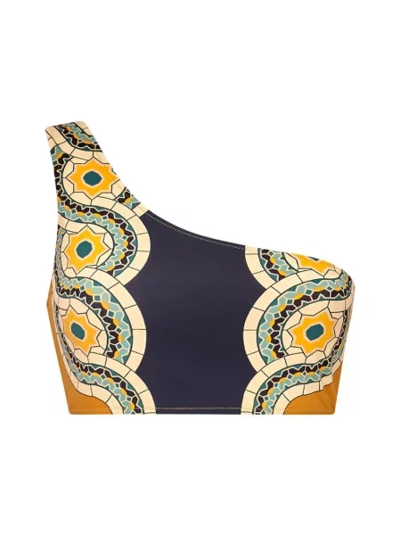 Strój kąpielowy La Doublej na jednym ramieniu niebieski