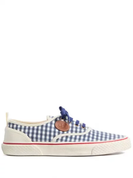 Sneakerși Valentino Garavani în carouri albastru