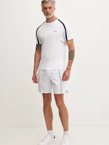 BOSS Green tricou pentru bărbați TS_TOC Game 2 alb
