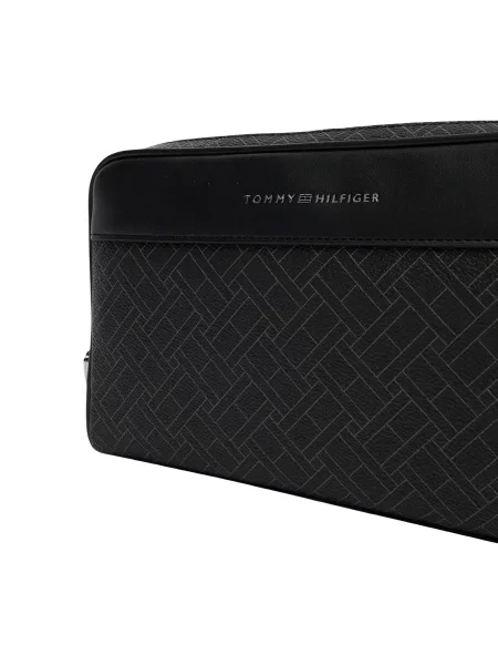 TOMMY HILFIGER Denarnica brokat / temno rjava črna