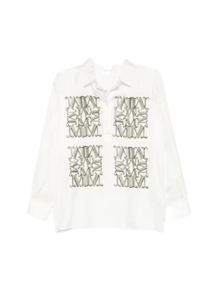 Lniana koszula Max Mara biała