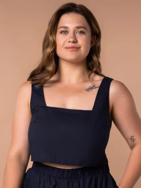 Женский топ синій