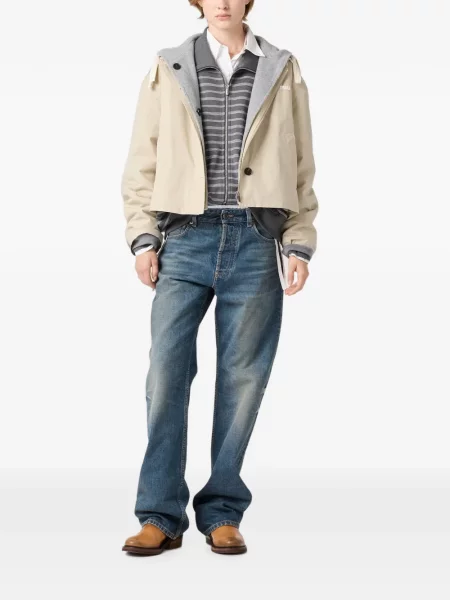 Geacă Miu Miu din fleece gri
