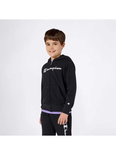 Bluza Champion Hooded Full Zip Sweatshirt Dzieci czarna