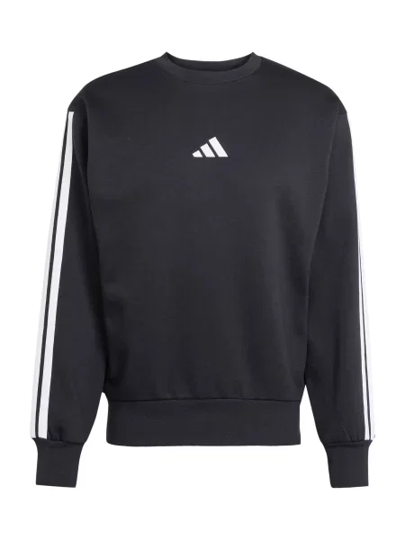 ADIDAS SPORTSWEAR Hanorac sport ESSENTIALS THREE STRIPES FLEECE negru alb