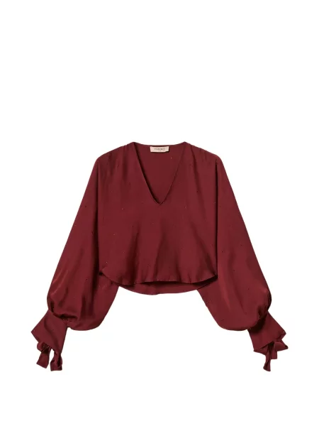 Top Twinset din satin roșu