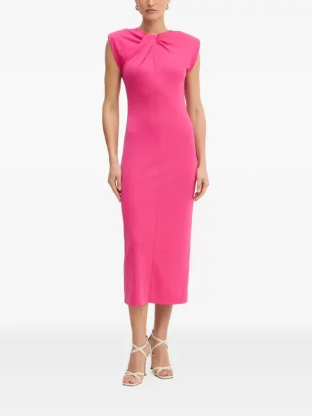 Rochie midi Fracomina fără mâneci roz
