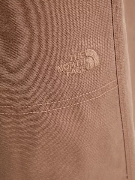 Штани The North Face Cedar Canvas Work прямі висока посадка коричневий