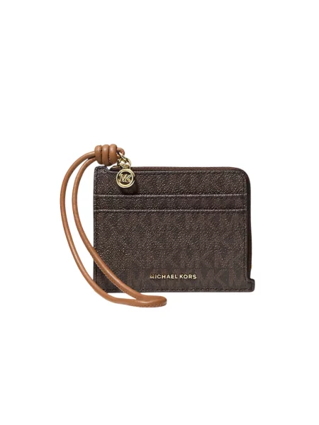 Portfel Michael Kors z logo brązowy