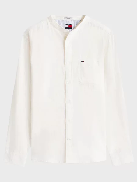Лляна джинсова сорочка Tommy Jeans біла