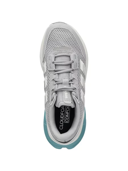 Komplet dresowy Adidas koronkowy sznurowany w paski różowy