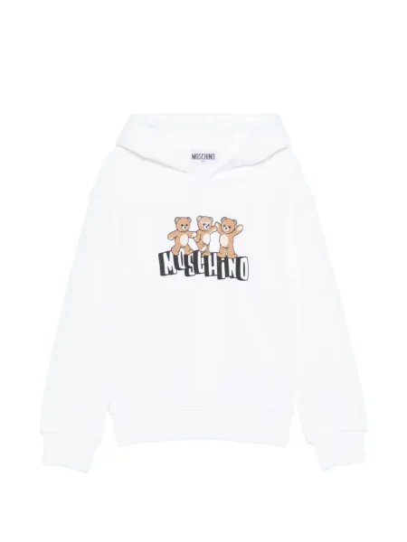 Bluza z kapturem dziecięca Moschino biała
