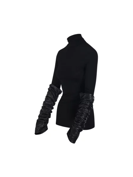 Sweter Darkpark skórzany czarny