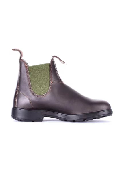 Sztyblety Blundstone skórzane z logo brązowe