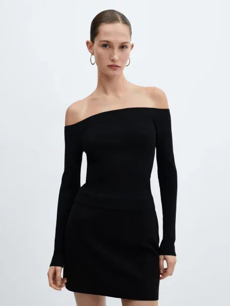 MANGO Riri Лонгслів чорний