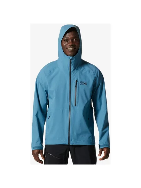 Kurtka Mountain Hardwear Stretch Ozonic z zamkiem błyskawicznym na całej długości jasnoniebieska S niebieska