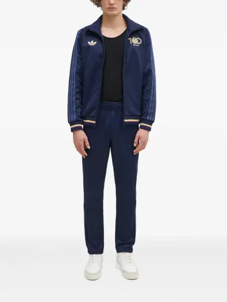 Długie sneakersy Adidas Spezial zamszowe w paski niebieskie