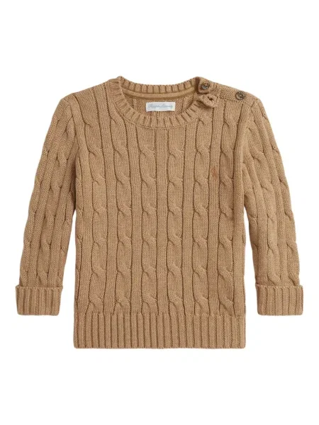 Sweter dziecięcy Polo Ralph Lauren brązowy