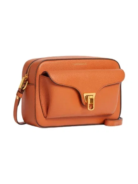 Torebka crossbody Coccinelle skórzana brązowa