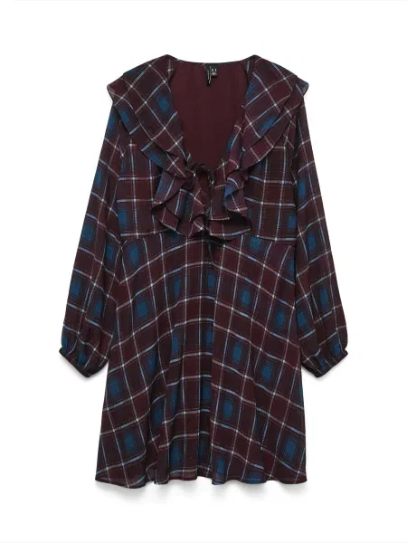 VERO MODA Ruha VMEmilie / világoskék / borvörös kék