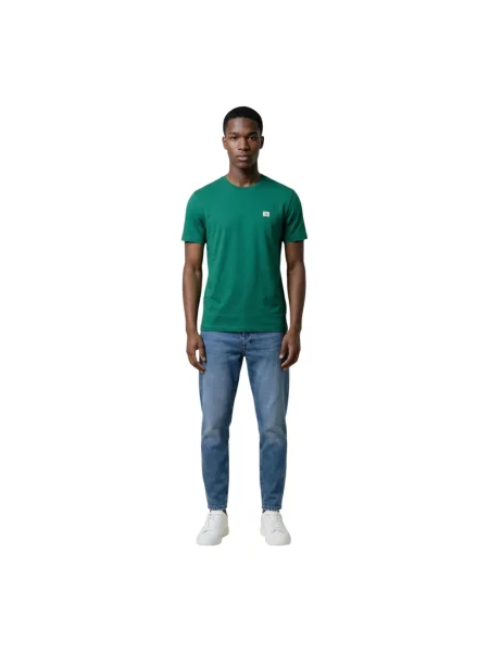 T-shirt z naszywką z logo Calvin Klein Jeans zielona