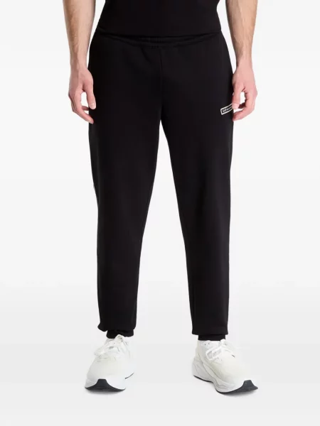 Τρέξιμο παντελόνι Ea7 Emporio Armani με αυτόγραφο μαύρο