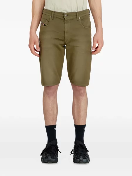 Pantaloni scurți din denim Diesel verde